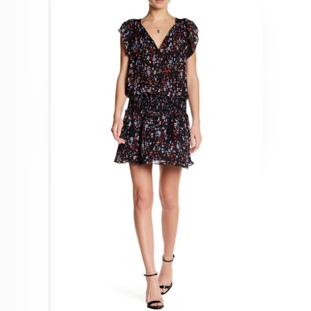 Parker drop waist flutter sleeve dress